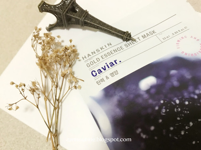 HANSKIN | Gold Essence Sheet Mask Caviar Review By Zanne Xanne
